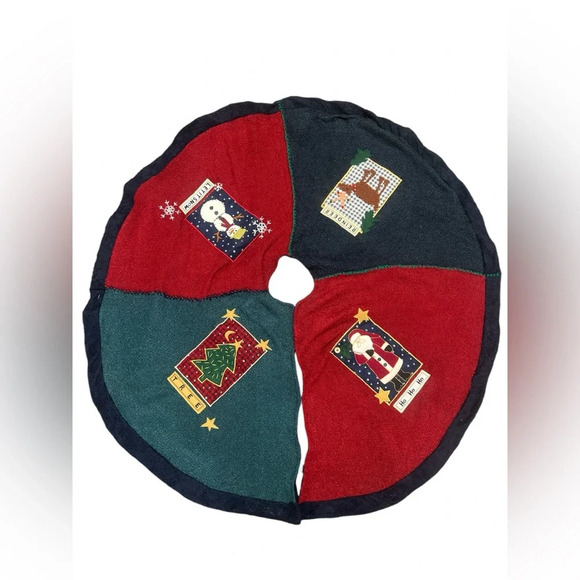 Vintage Christmas tree skirt - Picture 1 of 5